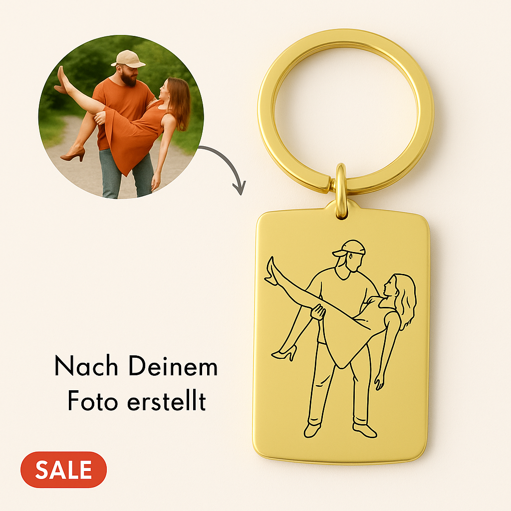 Personalisierter Schlüsselanhänger – Gravur nach Ihrem Foto