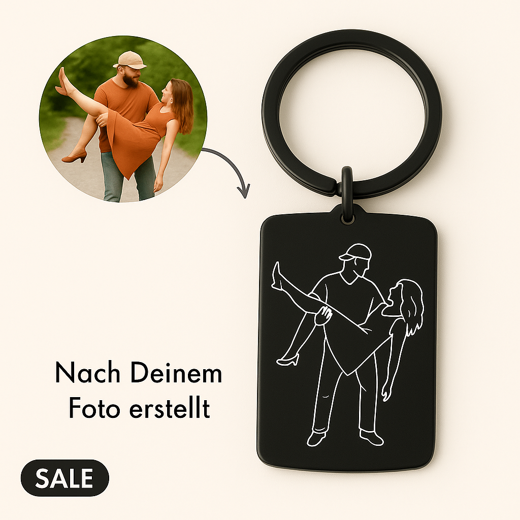 Personalisierter Schlüsselanhänger – Gravur nach Ihrem Foto