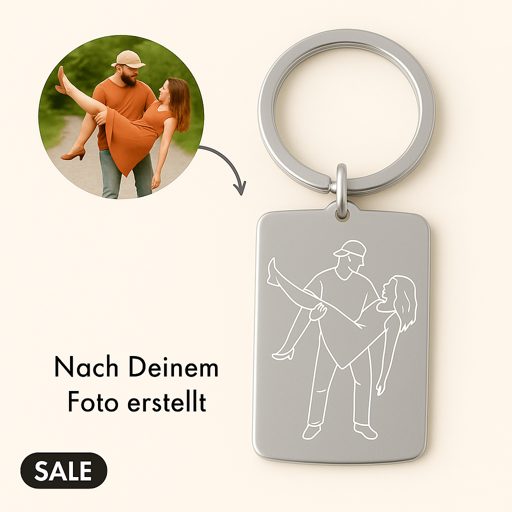 Personalisierter Schlüsselanhänger – Gravur nach Ihrem Foto