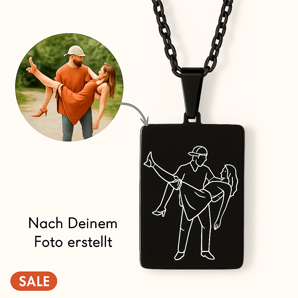 Personalisierte Halskette – Gravur nach Ihrem Foto