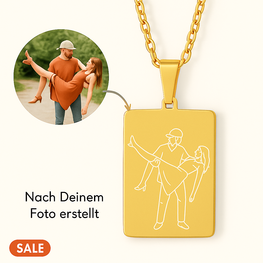 Personalisierte Halskette – Gravur nach Ihrem Foto